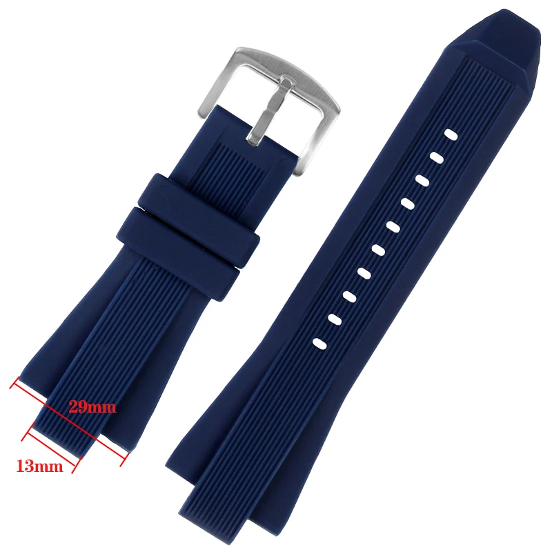 High-Quality Men's Silicone Rubber Watch Strap, 29-13mm