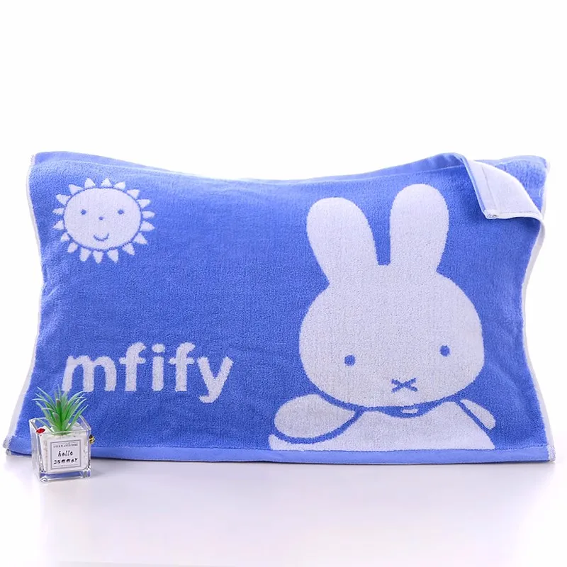 

Children's Pure Cotton Pillow Towel, Breathable, Sweat-Absorbing, Cartoon, Thickened, Infant Garden Cover, Pair Pack