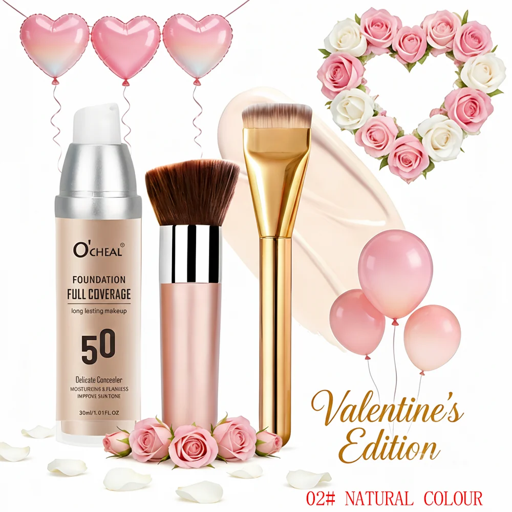 Color Changing Liquid Foundation Waterproof Concealer Full Coverage Moisturizing Oil-Control Whitening Cosmetics Lasting Makeup