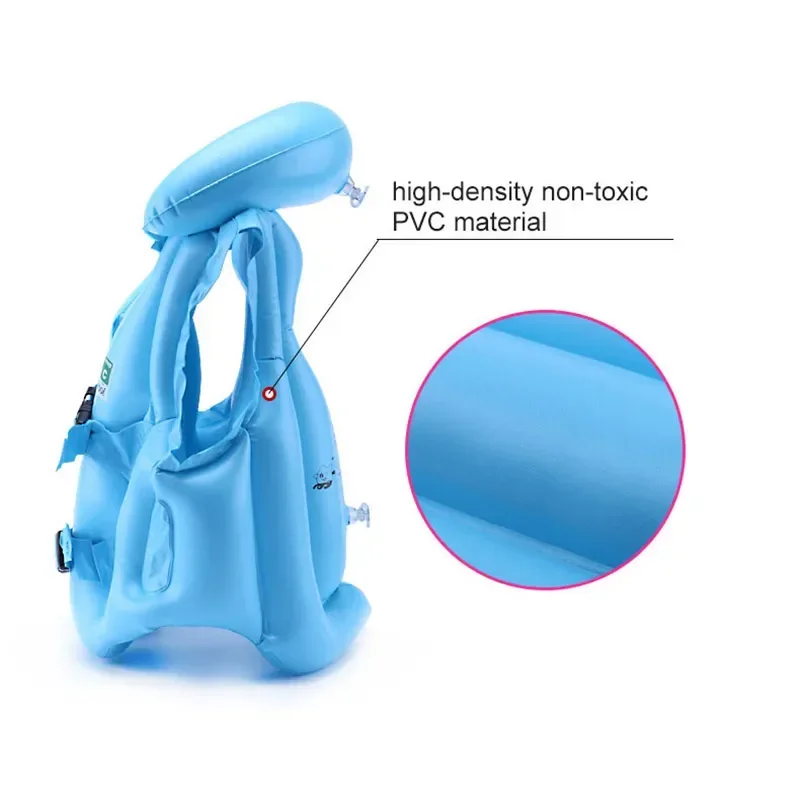 Life Jackets Inflatable Swim Vest PVC Children Assisted inflatable Life Vest Buoyancy Suit For Water Sport Swimming Accessories life jacket