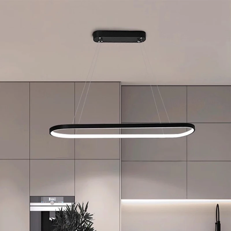 

Modern LED Pendant Lighting For Living Room Dining Room Bedroom Study Room Black and White Simple Line Home Decoration Lightings