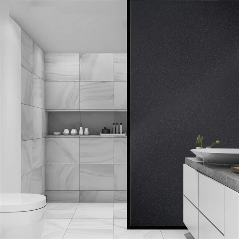 Matte Blackout Film DIY Static Electrostatic Frosted Opaque Door Sticker Privacy Protection Darkening Window Tint Black Sticker window film,window privacy film,window sticker