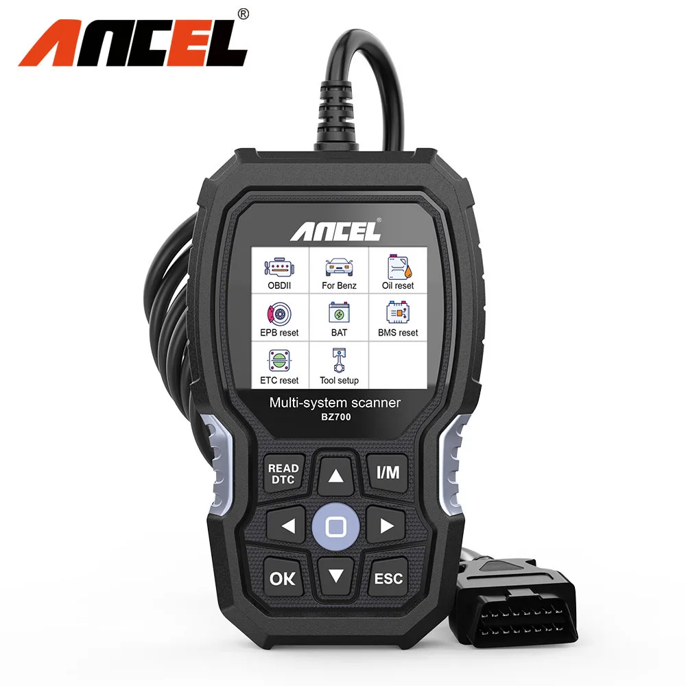 ANCEL BZ700 전문 OBD2 스캐너, 메르세데스 벤츠 자동차 코드 리더, ABS SRS SAS TPMS 리셋 스캔 도구, 엔진  진단 도구 - AliExpress