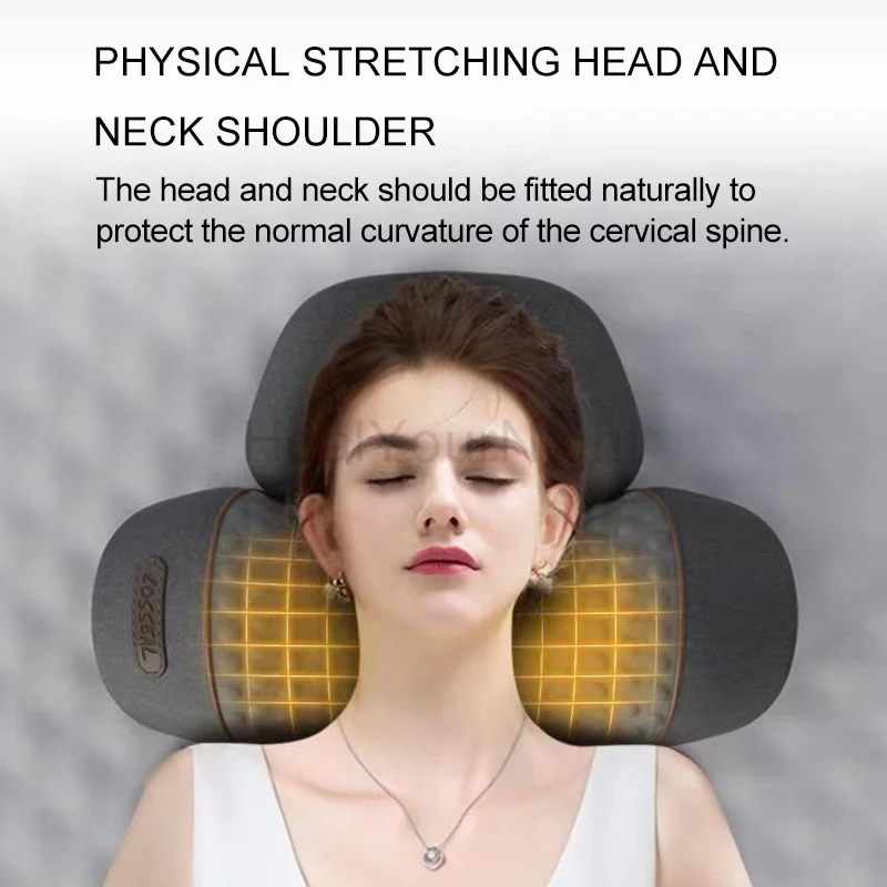 Heating Vibration Neck Massager Pillow for Back Support