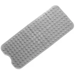 Extra Long Non - Slip Bathtub Mat with Drain Holes and Suction Cups - 40 x 16 Inch Bath Mat - 400MMx1000MM (YGD - gray)