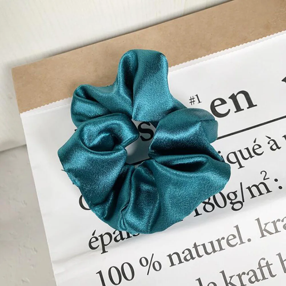 vintage hair clips Oversized Hair Scrunchies For Women Solid Satin Silk Scrunchie Hair Rubber Bands Elastic Hair Ties Accessories Ponytail Holder head wrap for women Hair Accessories