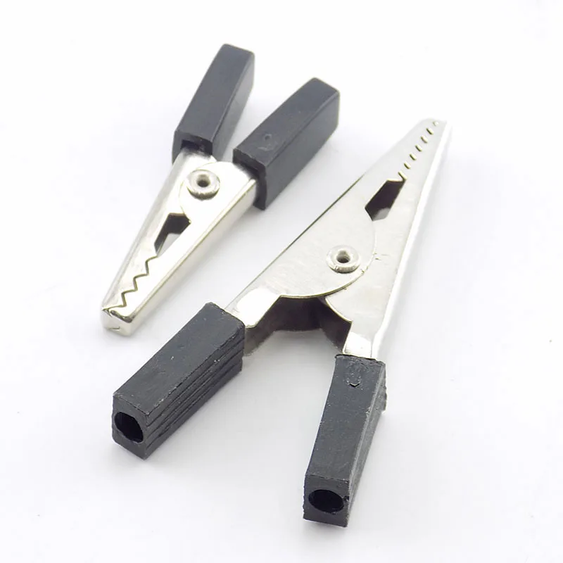 5/10pcs 35mm 50mm electrical Alligator Clips Battery Clip Crocodile Car bike Caravan Van Battery Test Lead Clips Tool A1