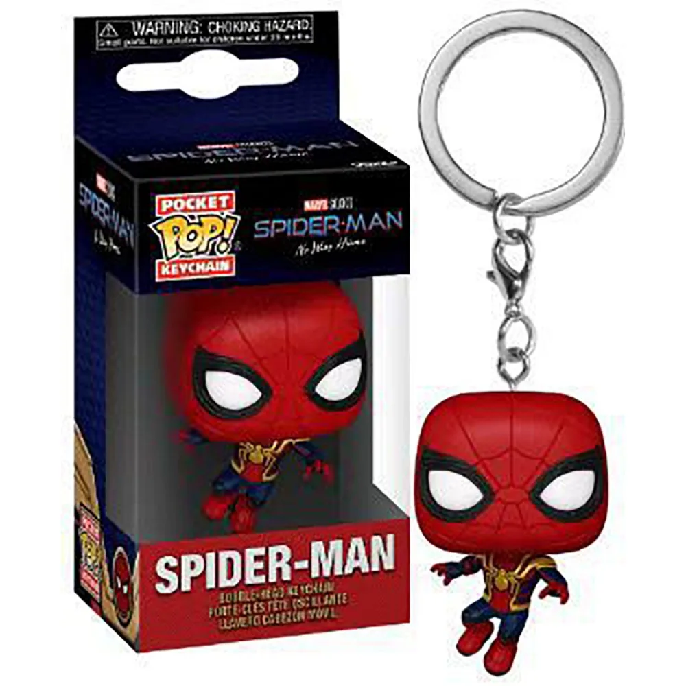 FUNKO Pocket Keychain Marvel Spider Man Multi Form Styles Film Comics Kawaii Cool Periphery Backpack Pendant Keychain Child Gift 4