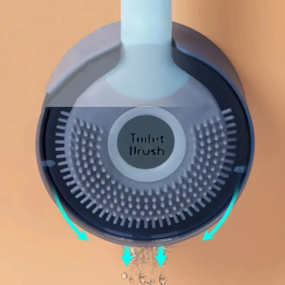 Description Picture 6 of itemHigh Quality Wall-mounted Cleaning Brush Removable Cleaner Tool Toilet Bowl Brush Combo Silicone Silicone Toilet Brush Toilet