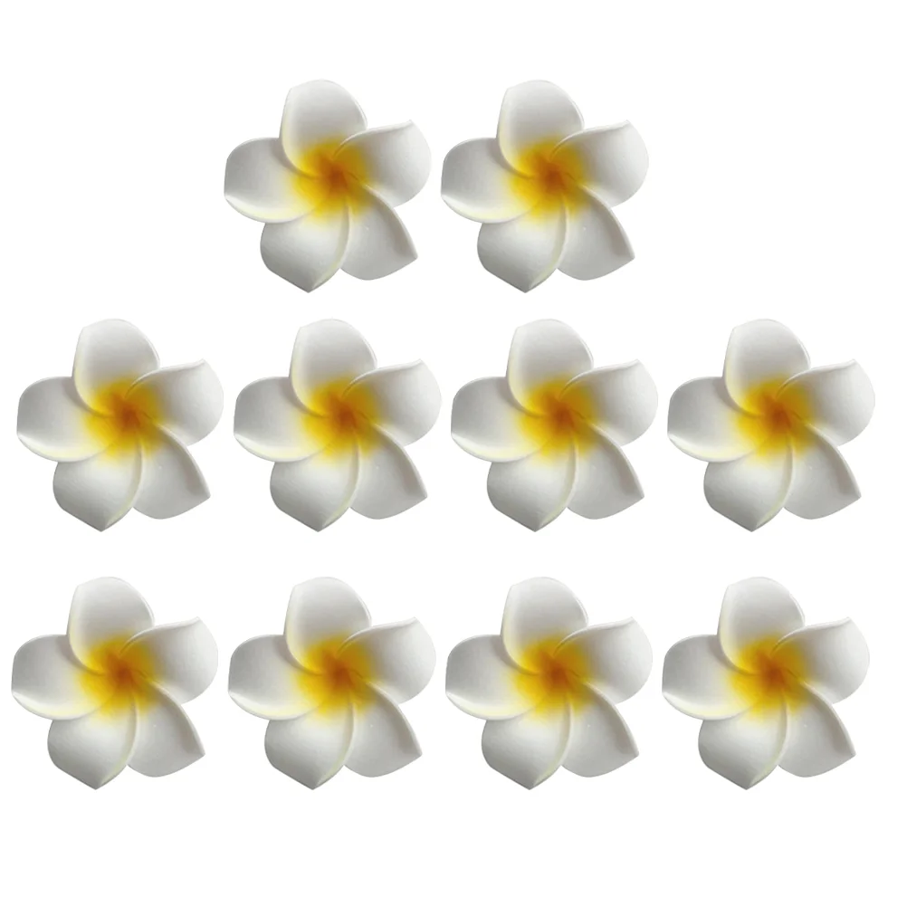 

10 Pcs Frangipani Headdress Boho Decor Girl Accessory Hairpin Beach Eva Summer Seaside Hawaii Style Fashionable