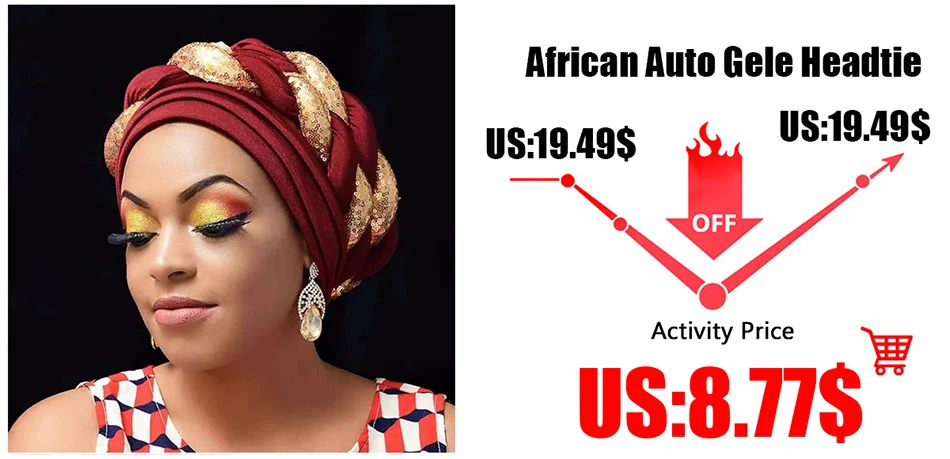 2021 Muslim Latest Shinning Sequins Headties Turban Cap for Women Ready To Wear Head Wraps African Auto Geles Headtie Bonnet africa dress