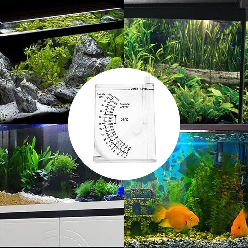 Aquarium Water Quality Meter Accurate Aquarium Hydrometer Saltwater Meter Salinity Meter Tester Aquarium Water Mud Tester Accurate Automatic Hydrometer