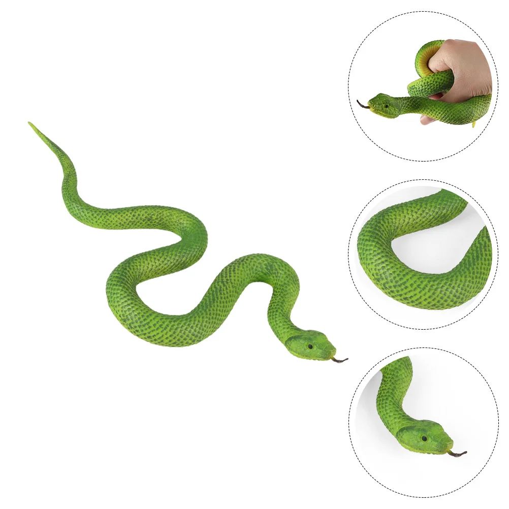 

Rubber Lifelike Snakes Scary Gift Scary Snake to Keep Birds Garden Realistic Rainforest Snake Tricky Props for Party