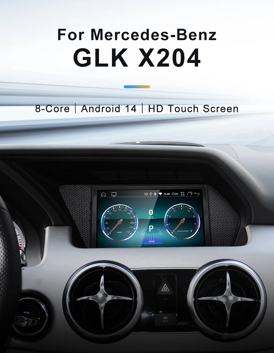 New Factory Price 7inch Android 14 Car Multimedia Players For Mercedes Benz GLK
