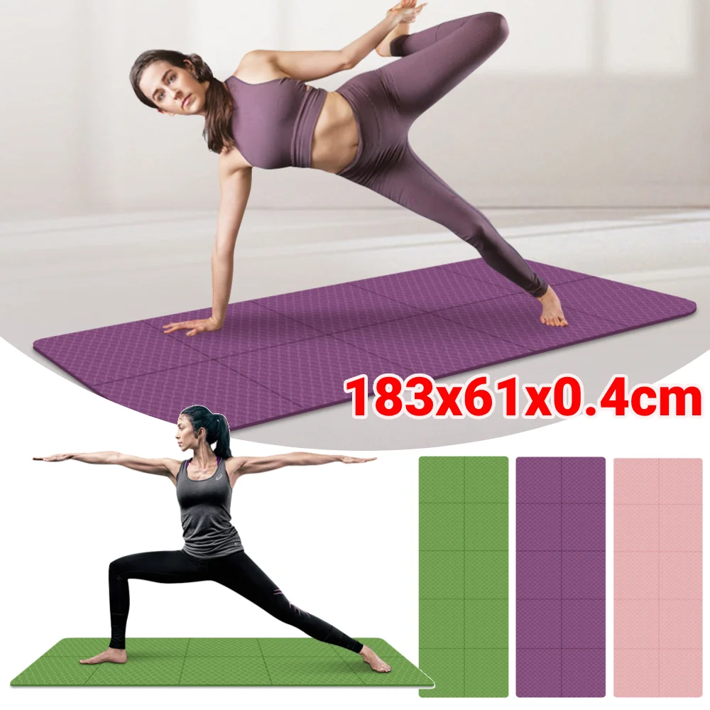 Foldable Yoga Mat Folding Fitness Exercise Mat Double Sided Travel Yoga Non-slip for Pilates & Floor Workouts