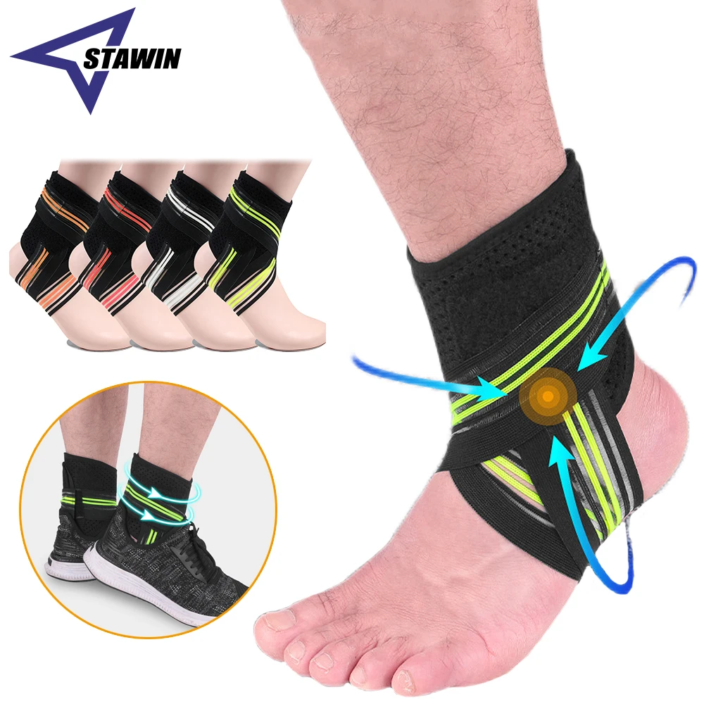 1 PCS Sport Ankle Brace Bandage Compression Ankle Support, Relieves Achilles Tendonitis,Joint Pain,Plantar Fasciitis, Basketball