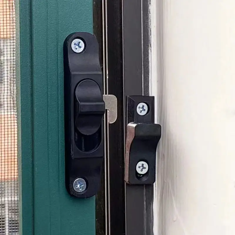 Home Balcony Practical Window Door Lock Safety Lever Sweep Latch Anti-theft Latch Screen Insert Door Replacement Hardware