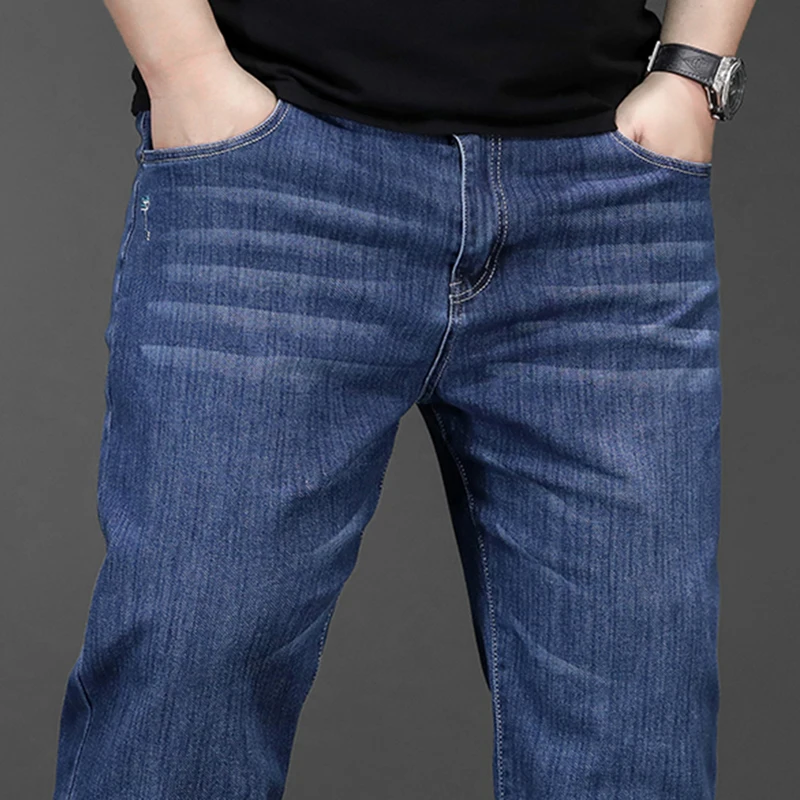 High Quality Denim Jeans Male Oversized 6XL 7XL 8XL Business Casual Jeans For Men's Fashion Trend Large Size Straight Loose 2