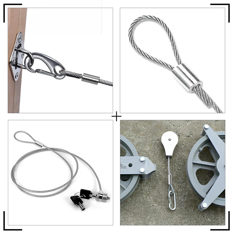 50-Pack Aluminum Swage Sleeves For 3/16" Wire Rope - Cable Stop Crimp Sleeves - View #2