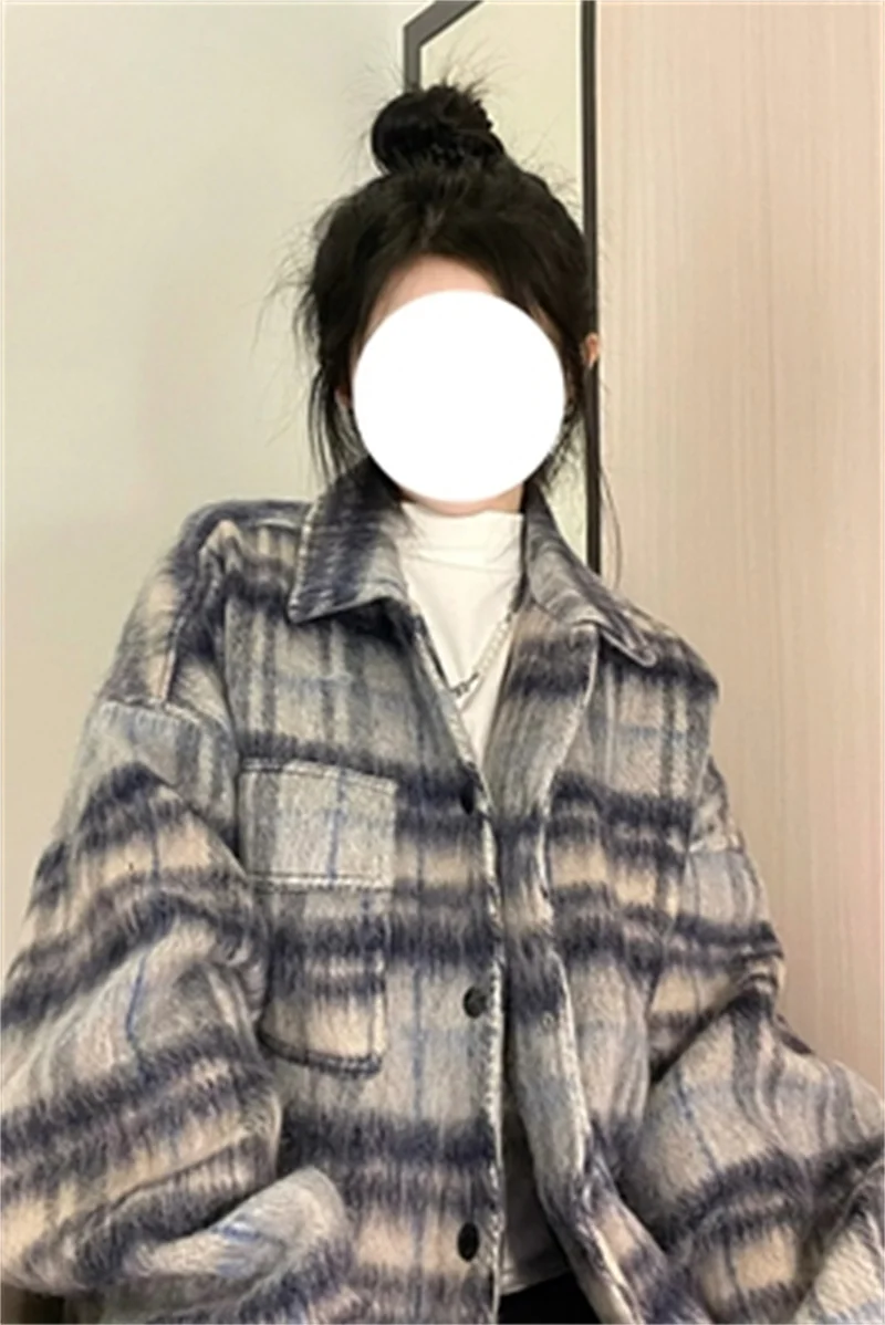 Small Fragrance Style Jacket Woman 2022 Spring Autumn New Loose-Fitting Advanced Sense of Thin Stature Check Slim Women's Jacket