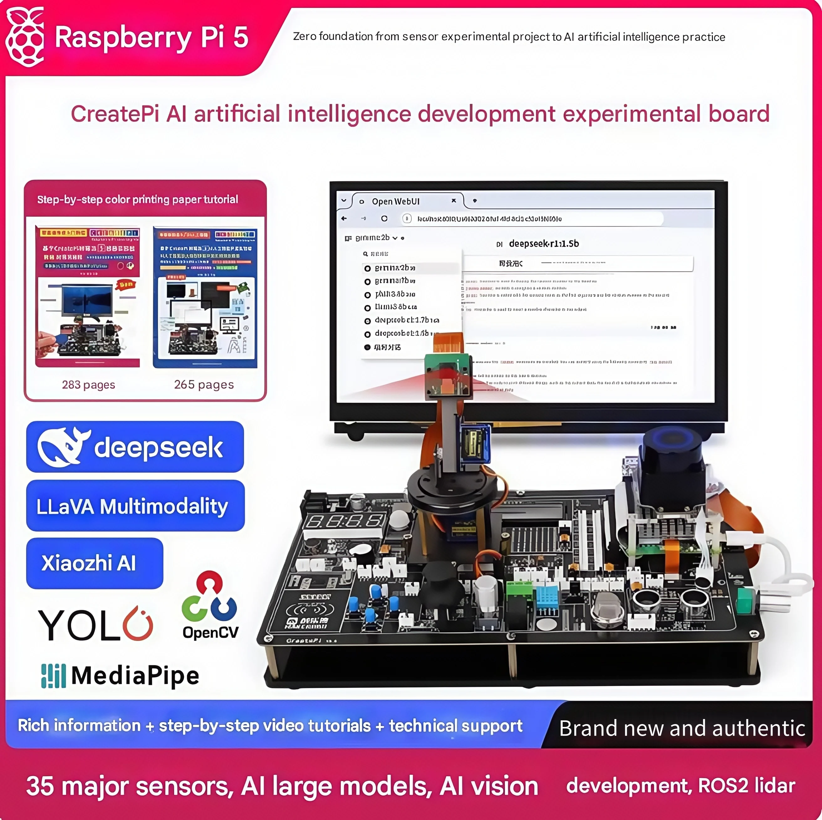 Raspberry Pi 5 experiment board sensor Python visual recognition ...