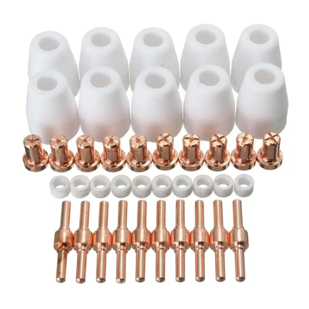 40pcs Nozzle Tip Consumables Cup Splitter Extended Kit 0~40A for PT-31 LG-40/Torch 2
