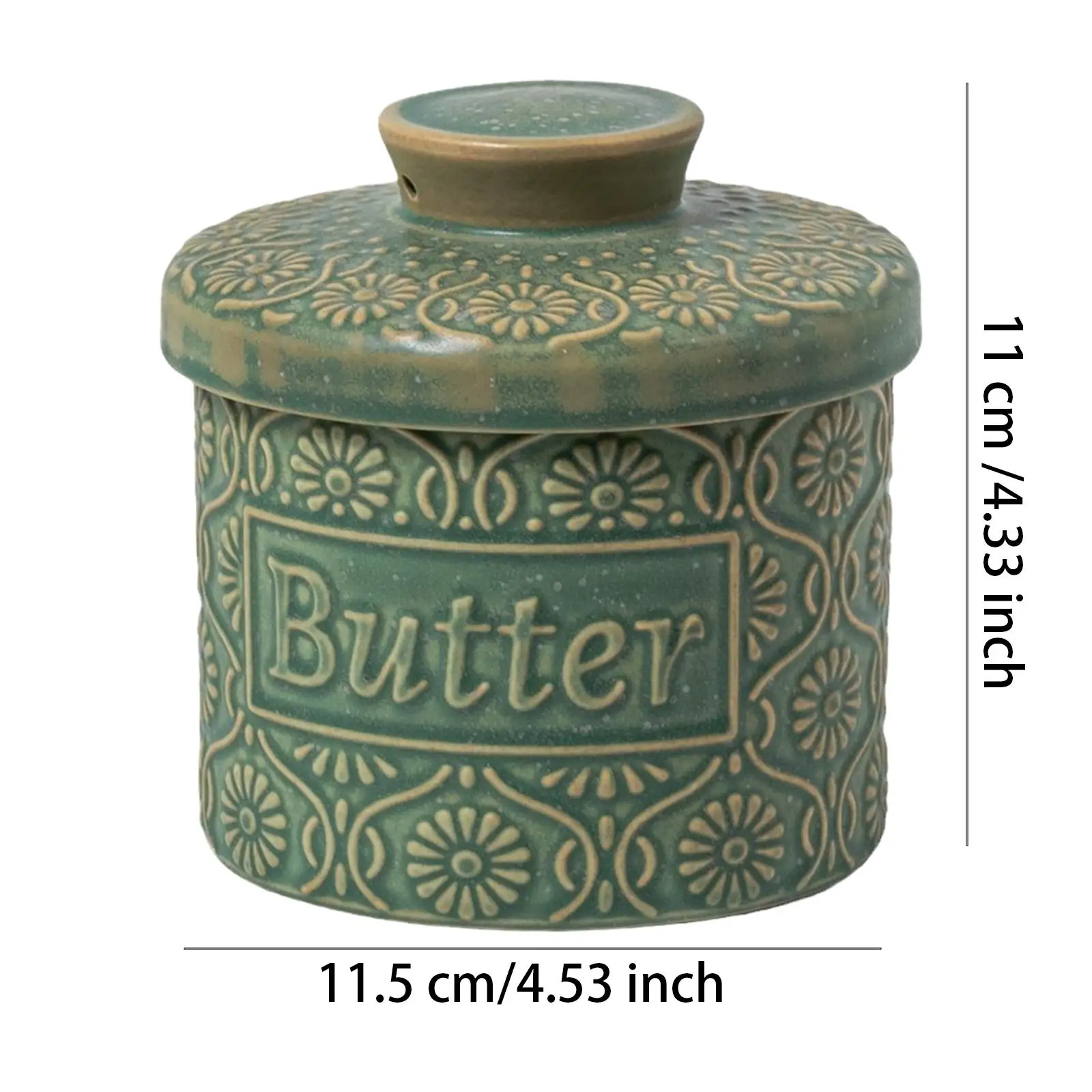 Ceramic Butter Bell Crock French Butter Dish with Lid for Countertop Porcelain Cheese Storage Box Kitchen Food Organizer