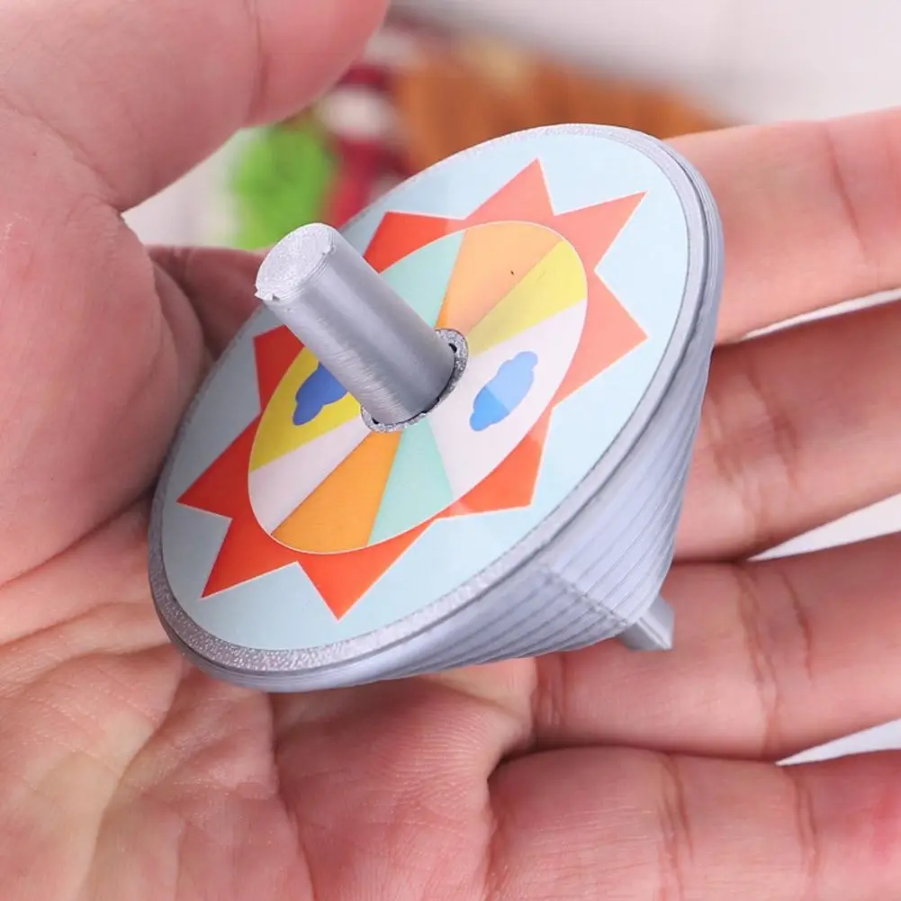 Korean Traditional Gyroscope Toy PLA 6.5cm Top With Rope For Kids Adults Focus Stress Relief Family Game Gift Set