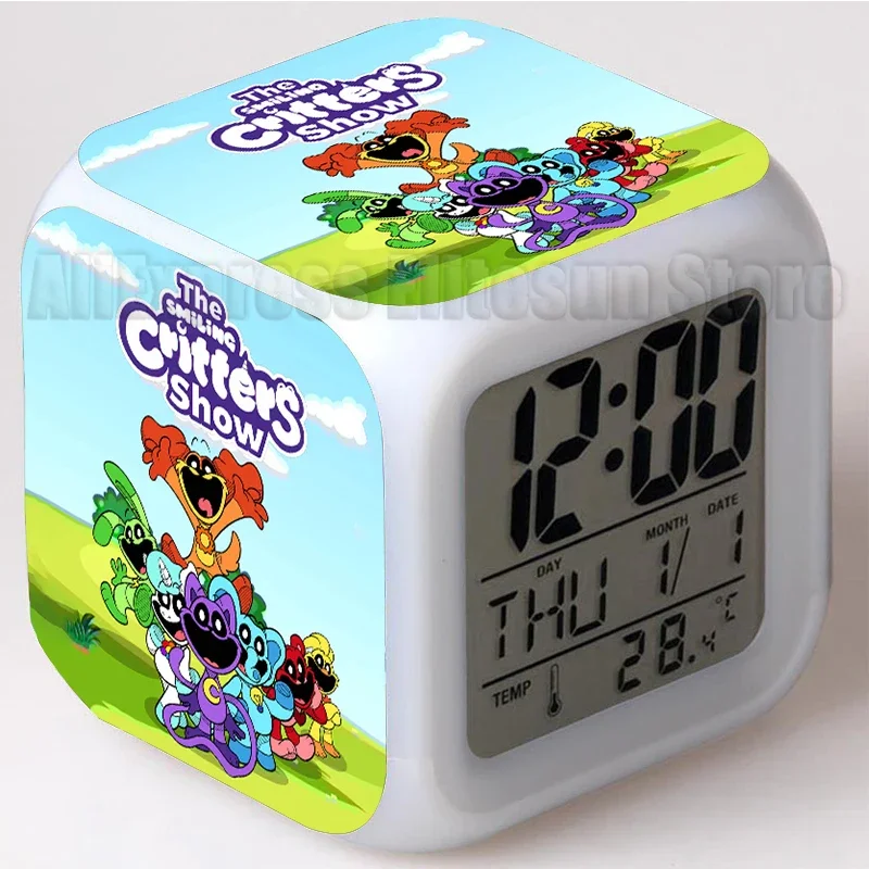 Smiling Critter Alram Clock Catnap LED Change Color Multi-Function Bedroom Kids Glowing Electronic Clock for Children Gift 3