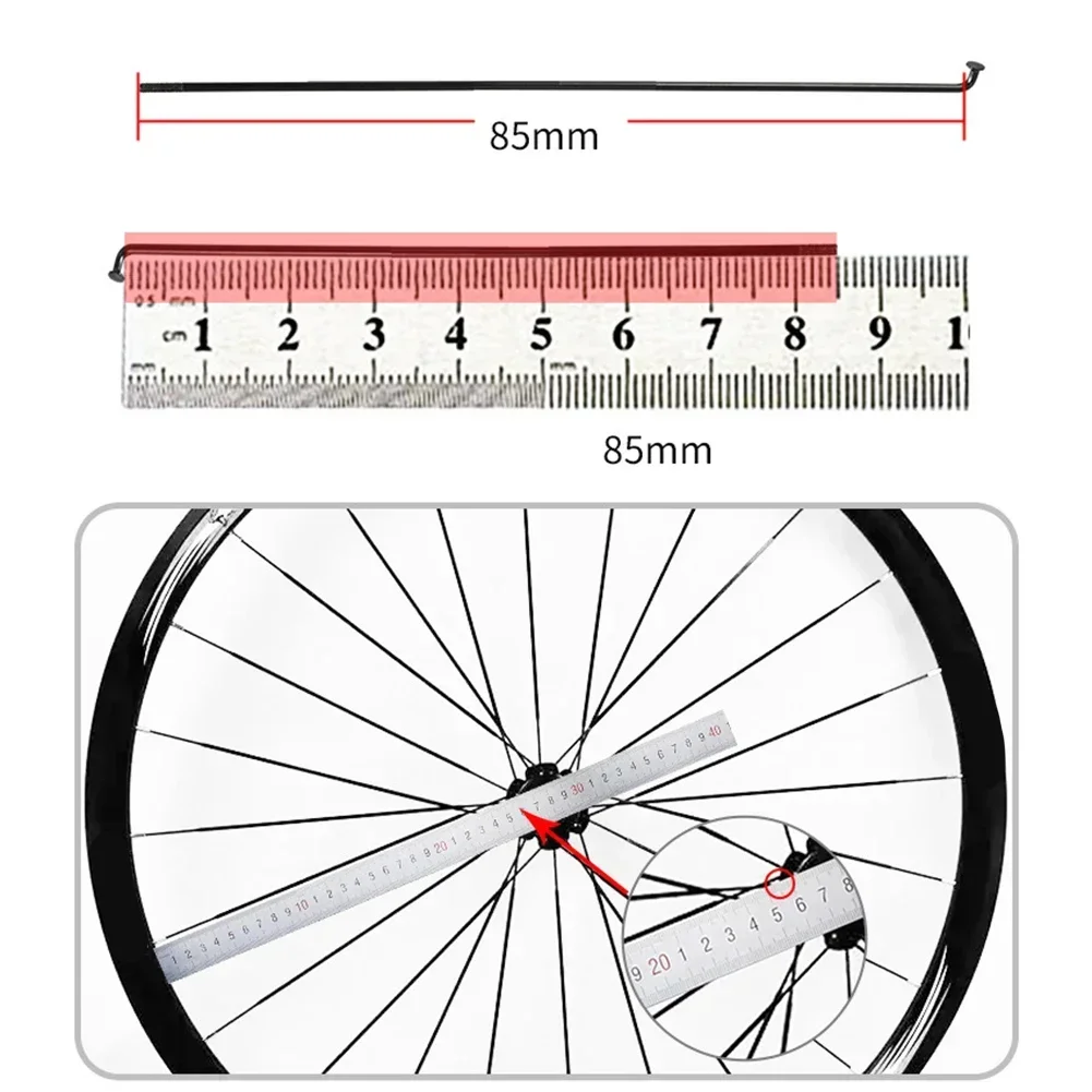 24Pcs Bicycle Spoke 255MM,275MM,289MM MTB Bike Steel SPOKES & NIPPLES For Rim 27.5/26/29inch Bikes Rust-proof Wheel Wire Strip