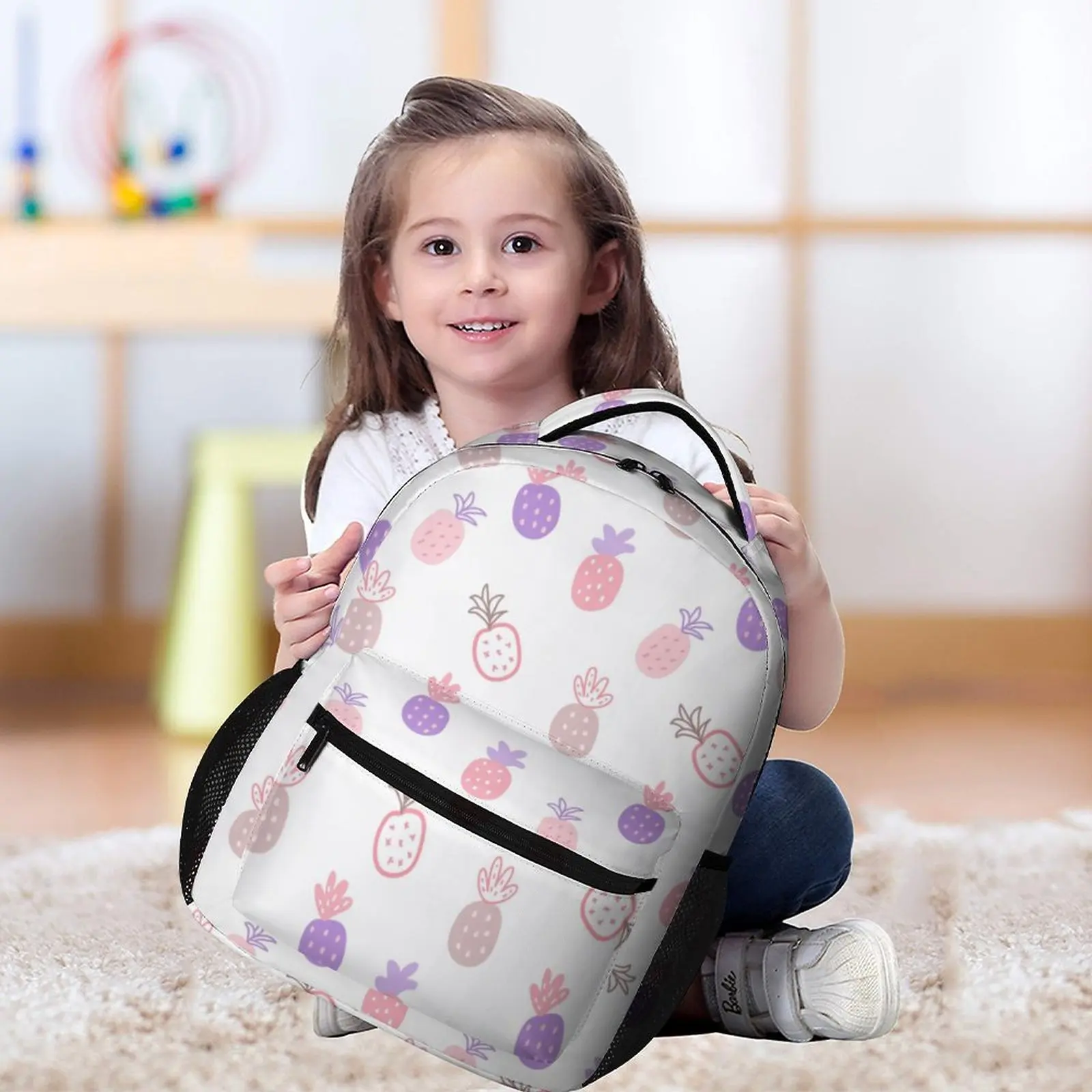 Customized Pattern Girls Simple Printing Schoolpack Pencil Case Backpack Large Capacity Pencil Case Leisure Travel Book Bag