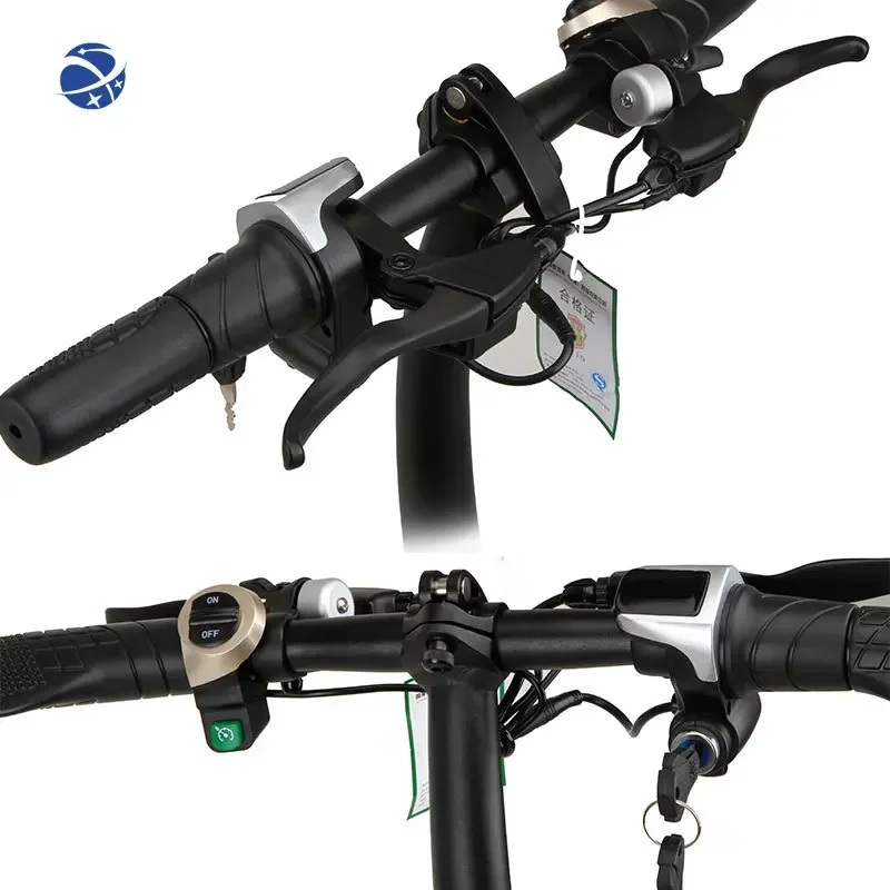 Yunyi Carbon Electric Bike Frame 3 Speed Folding Electric Bicycle 250W 14 Inch Fat Tire Bike