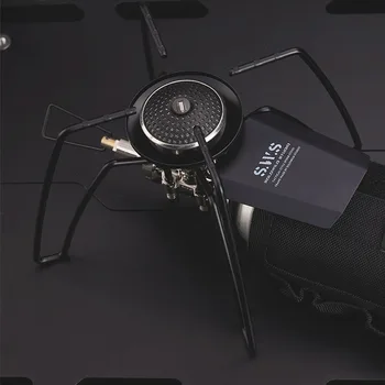 WELLHIKE Spider Stove Black Spider Folding Card Stove Camping Tableware Camping Kitchenware Camping Barbecue Stove Gas Stove