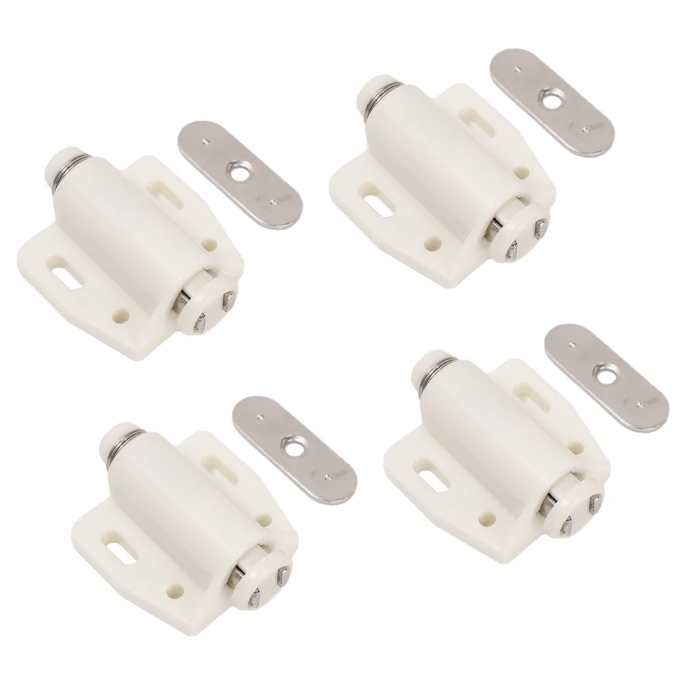 Magnetic Cabinet Catches 4pcs Push To Open Door Closers For Wardrobe Cupboard Bathroom Furniture Hardware Knob magnetic cabinet catches door closer door catches magnetic cabinet latches cabinet door latch door stops cabinet door stop