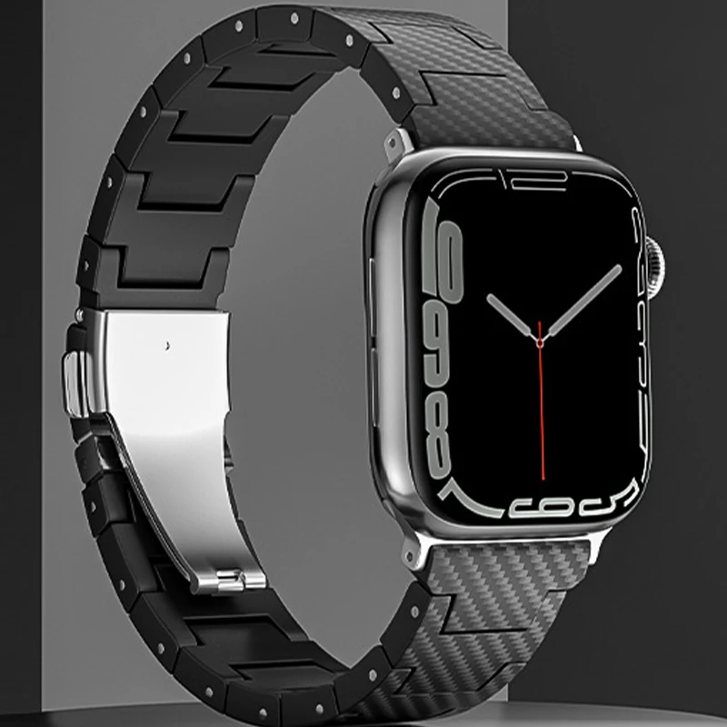 Sleek Carbon Fiber Pattern Bracelet
