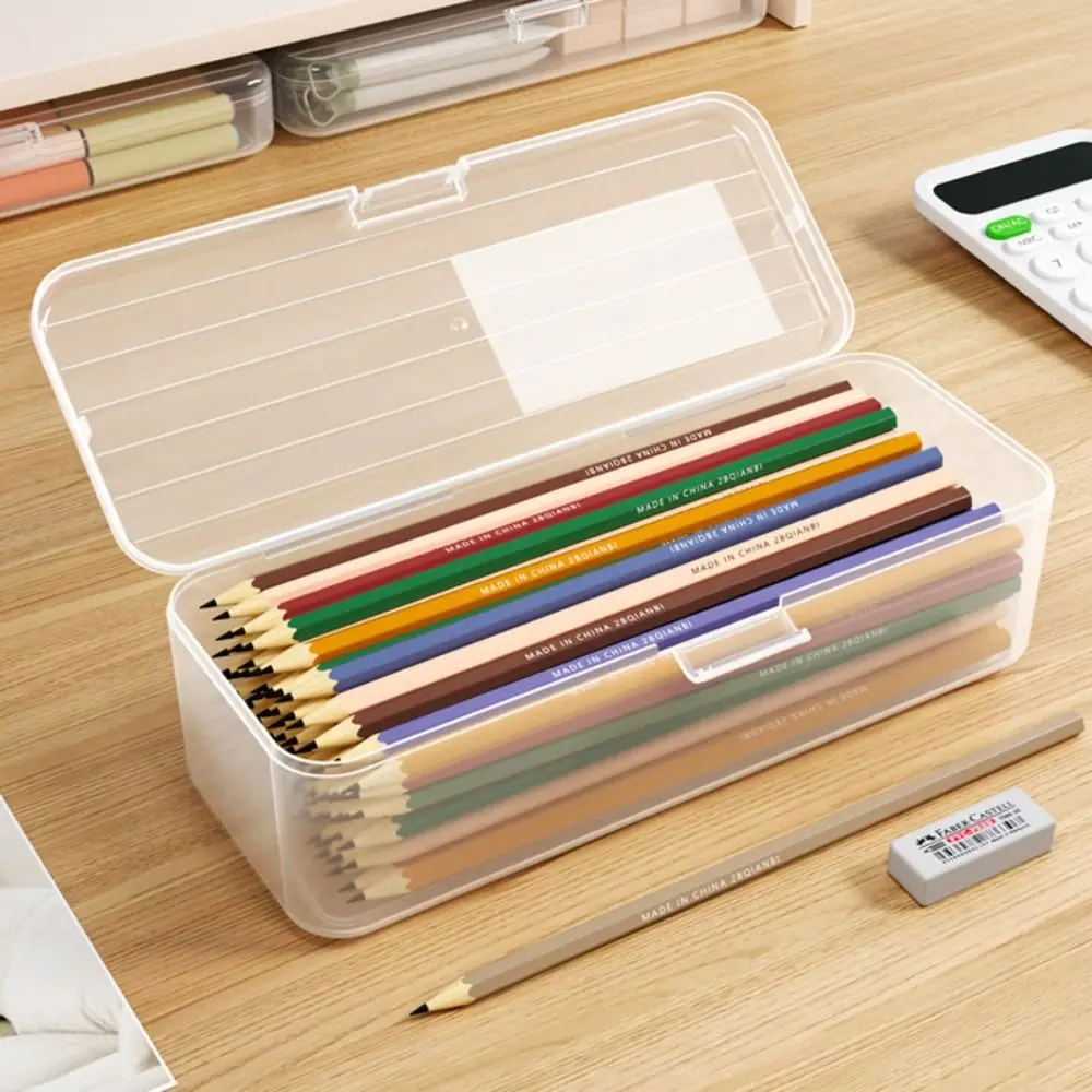 Large Capacity Transparent Stationery Case Pencil Storage Children's Crayon Painting Sketching Bag