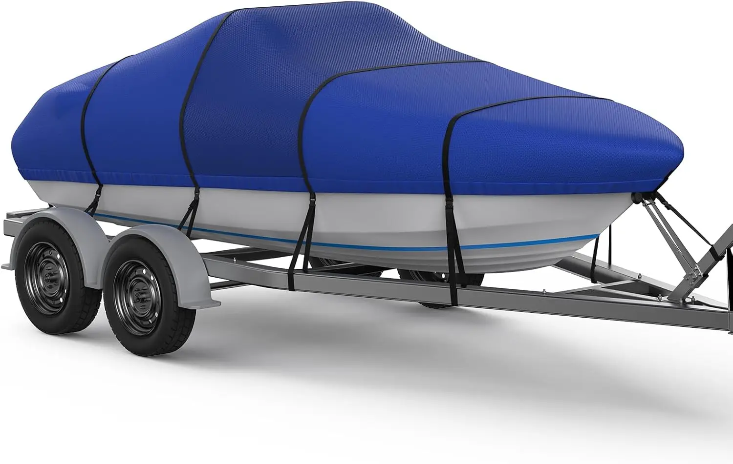 1200D Reinforced Boat Cover with Storage Bag Trailerable Marine Grade Waterproof Boat Cover Fits Bass Boat V-H