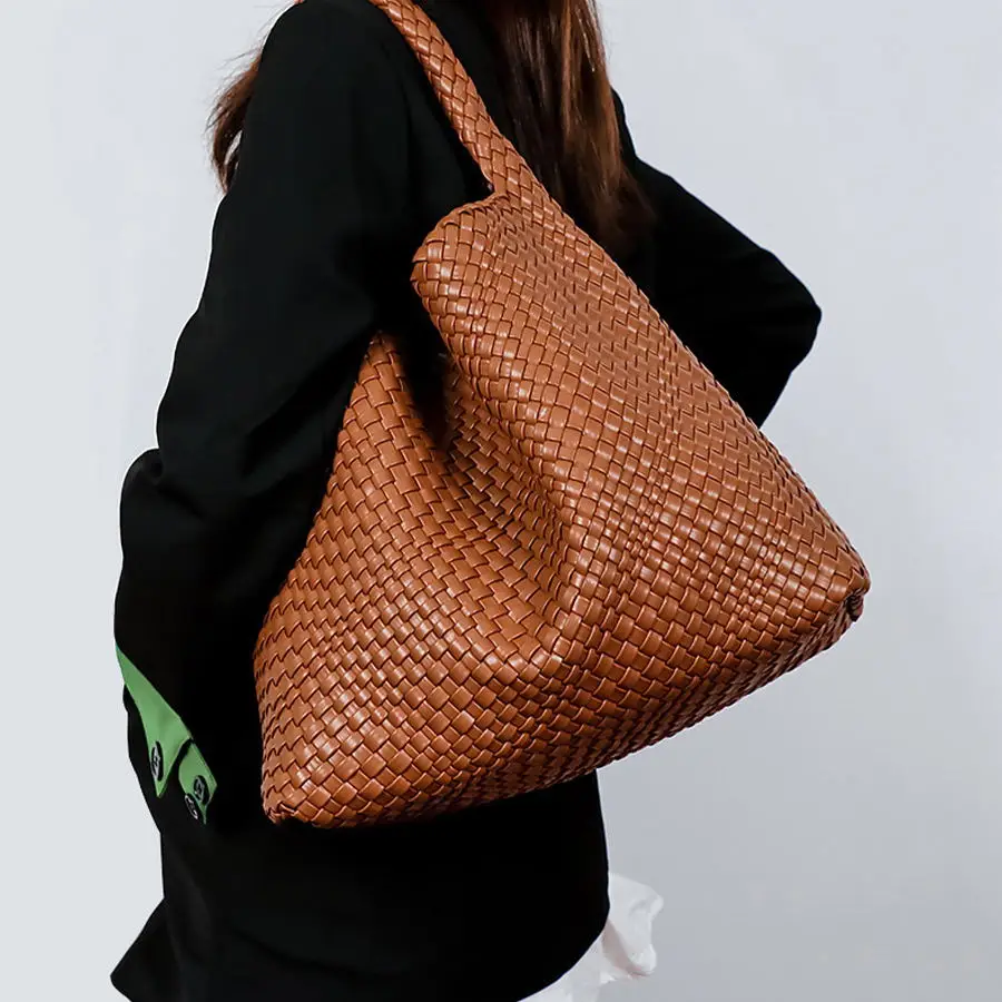 

Luxury Handmade Woven Large Tote Bag for Women Korean Fashion Handheld Shoulder Bag Big Underarm Bag for Composite Bag Hand bags