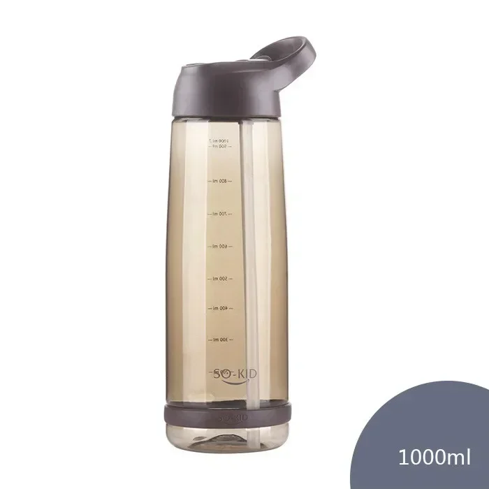 Eco-Friendly Leak-Proof Water Bottle with Straw for Kids - BPA-Free Plastic for School, Hiking, and Camping