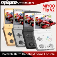 MIYOO Flip V2 Console de jeu Portable rétro avec charnière en métal 3.5 ''écran IPS Machine de jeu Portable compacte double bâtons analogiques cadeau 1