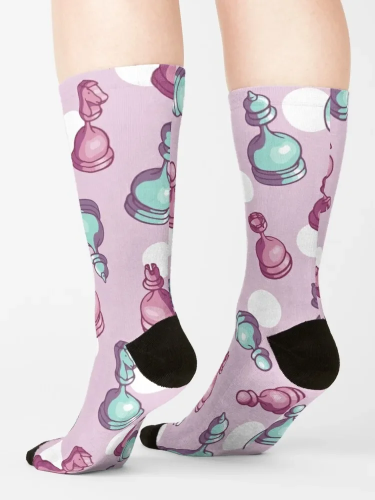 Chess player chess pieces Socks non-slip soccer stockings Woman socks cute socks