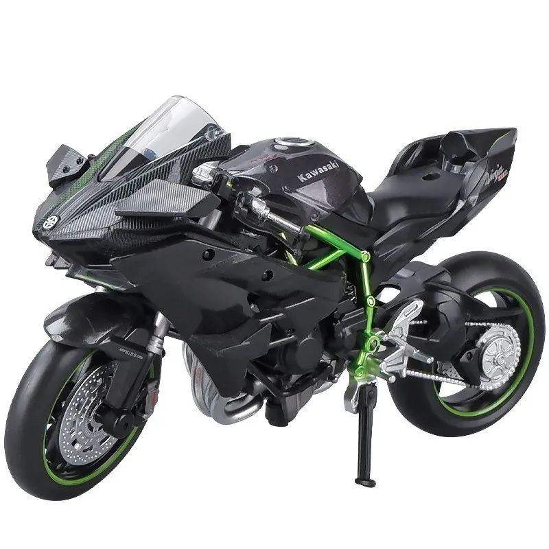 1/12 Kawasaki H2R Ninja Die Cast Motorcycle Model Toy Vehicle Collection Autobike Shork-Absorber Off Road Autocycle Toys Car 3