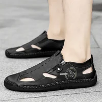 New Summer Breathable Men Sandals Fashion Roman Sandals Handmade Leather Men Casual Shoes Platform Outdoor Men's Beach Sandals - Image 4