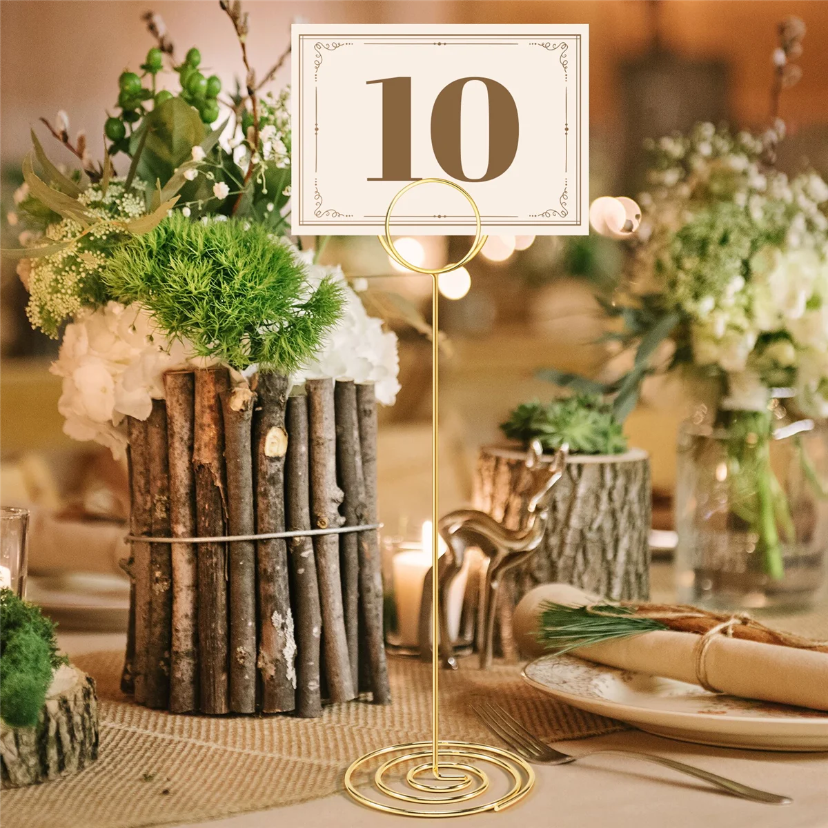 10Pcs Table Number Holders 8.75 Inch Place Card Holder Tall Table Number Stands for Wedding Party Graduation Reception place card holders
