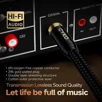 Digital Audio Coaxial Cable 75Ω high end Rca to Rca Male SPDIF Stereo Cable Speaker Hifi Subwoofer Cable AV TV - Image 5