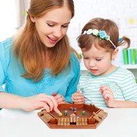 Shut The Box Game for 1 to 6 Players Wood Tabletop Board Game with 12 Dice Fun Close The Box Game Handmade Shut The Box Dice 2
