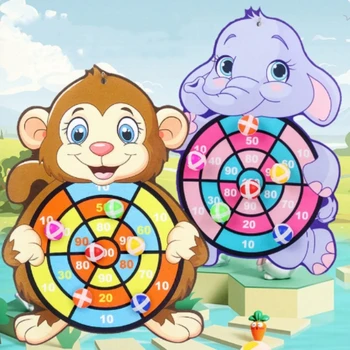 Montessori Dart Board Sports Game for Kids 4-6 Years, Sticky Ball Target Toy 1