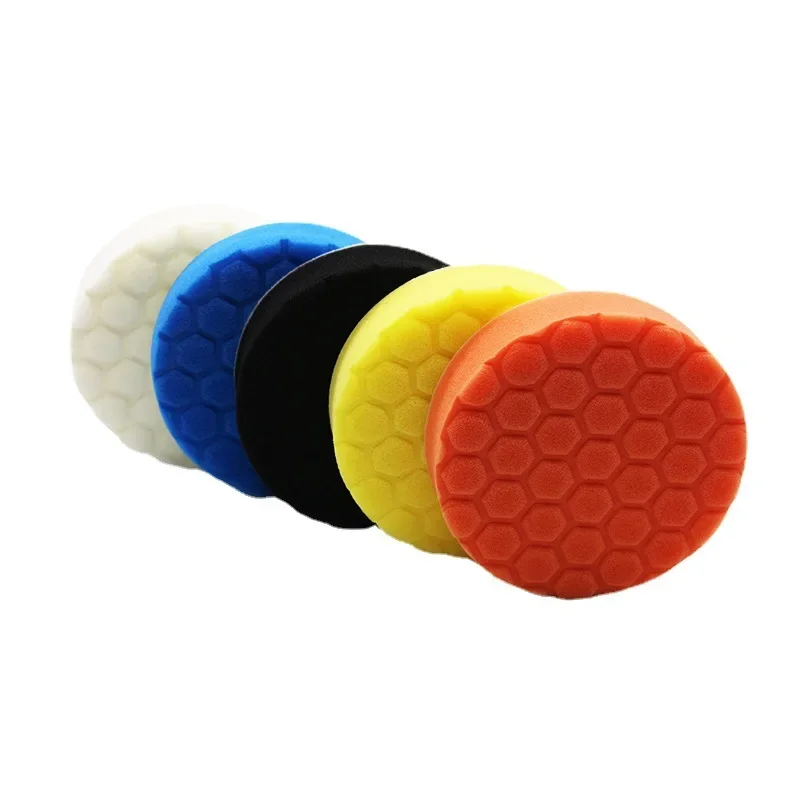 Car Polishing Pad 5 Pcs 3/4/5/6/7 Inch Compound Buffing Polishing Cutting Sponge Pads Kit For Car Buffer Polisher Compounding Waxing