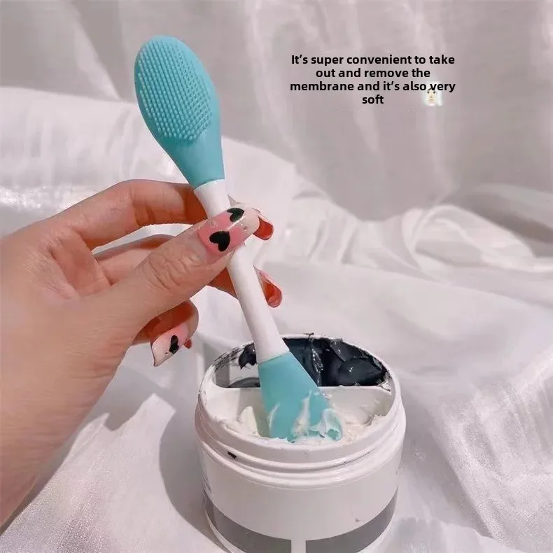 New Double-Headed Silicone Facial Mask Cleaning Brush Exfoliating Wash Brush For Face And Body Cleansing And Exfoliation
