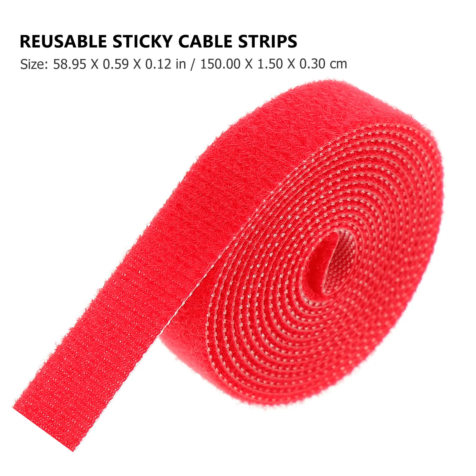 재사용 가능한 셀프 접착식 케이블 스트립 훅앤루프 고정 스티커 코드 정리 스트립 (사무실/가정용 전선 케이블 정리)